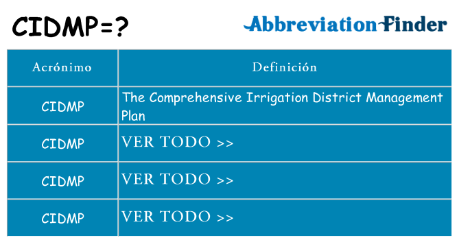 ¿Qué quiere decir cidmp
