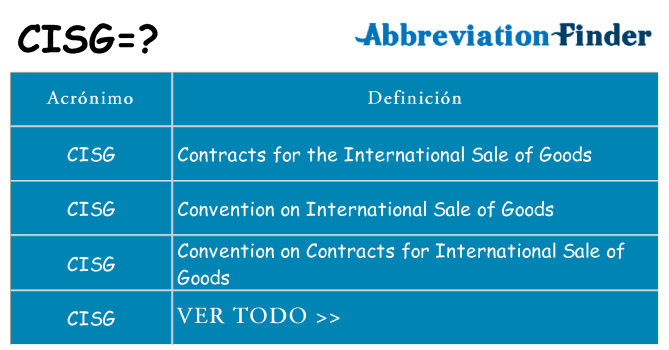 ¿Qué quiere decir cisg