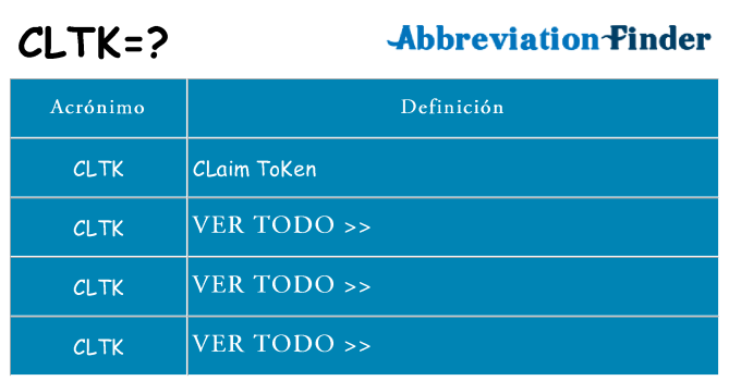 ¿Qué quiere decir cltk