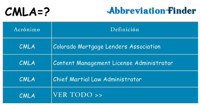 ¿Qué quiere decir cmla