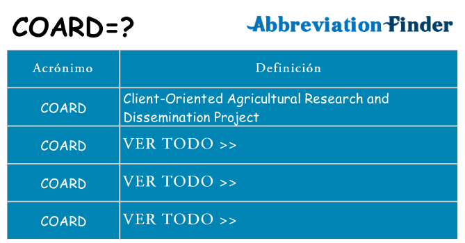 ¿Qué quiere decir coard