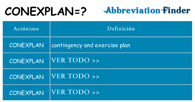 ¿Qué quiere decir conexplan
