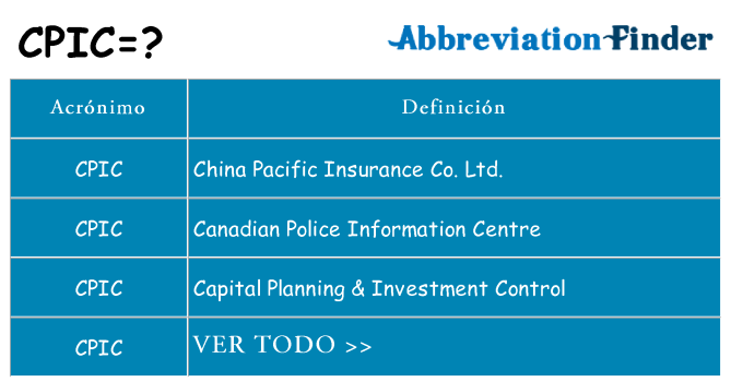 ¿Qué quiere decir cpic