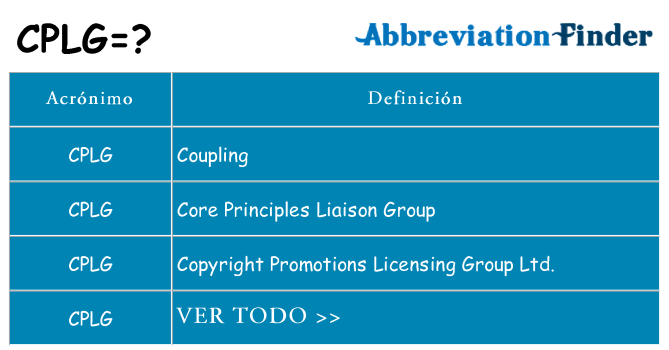¿Qué quiere decir cplg