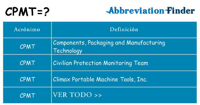 ¿Qué quiere decir cpmt