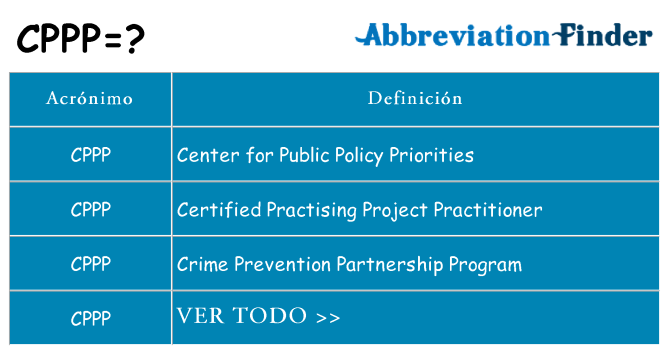 ¿Qué quiere decir cppp