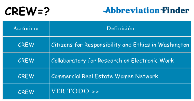 ¿Qué quiere decir crew
