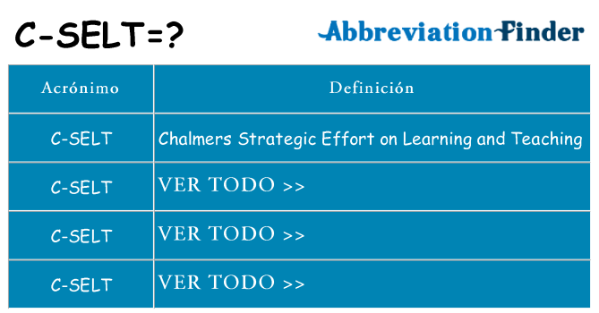 ¿Qué quiere decir c-selt