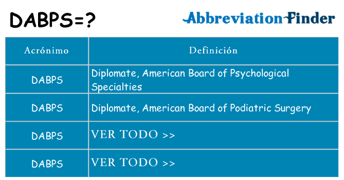 ¿Qué quiere decir dabps