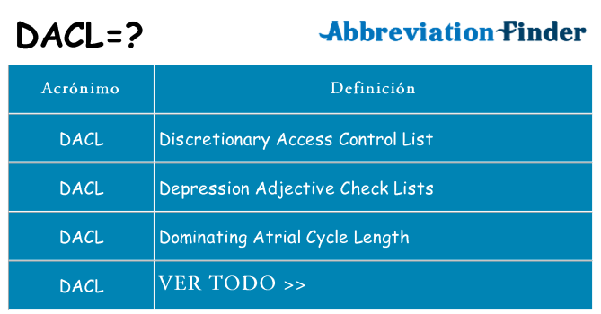 ¿Qué quiere decir dacl