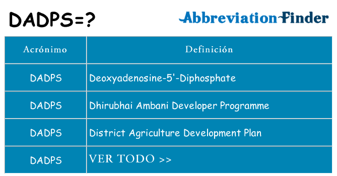 ¿Qué quiere decir dadps