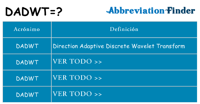 ¿Qué quiere decir dadwt