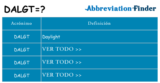 ¿Qué quiere decir dalgt