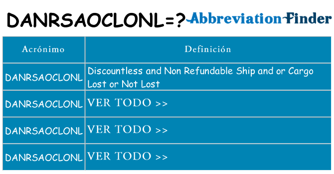 ¿Qué quiere decir danrsaoclonl