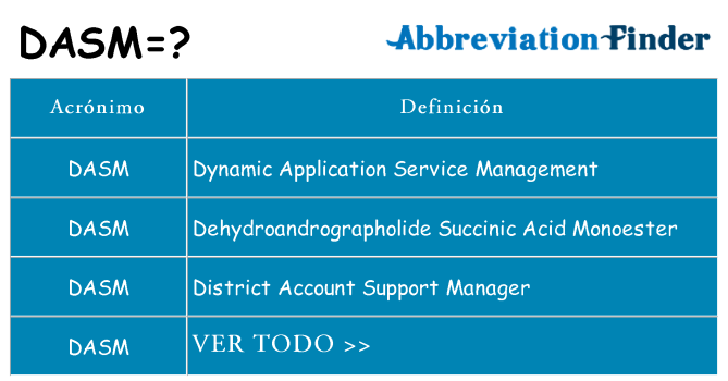 ¿Qué quiere decir dasm