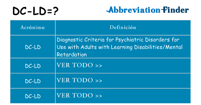 ¿Qué quiere decir dc-ld