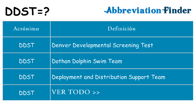 ¿Qué quiere decir ddst
