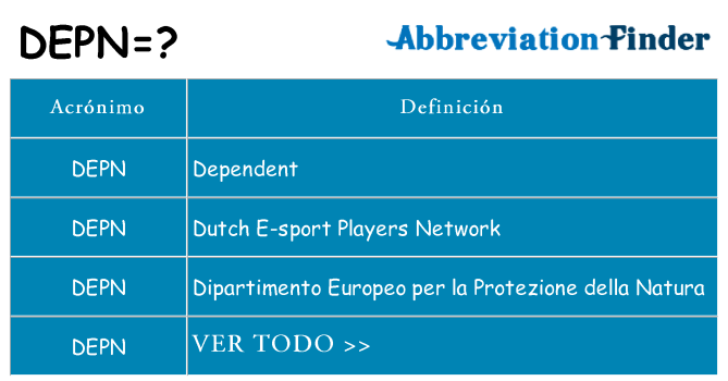 ¿Qué quiere decir depn
