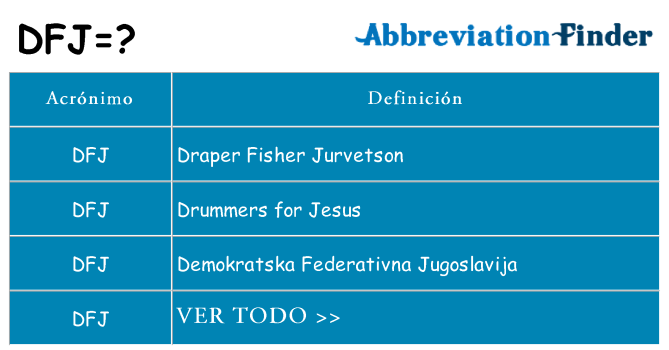 ¿Qué quiere decir dfj