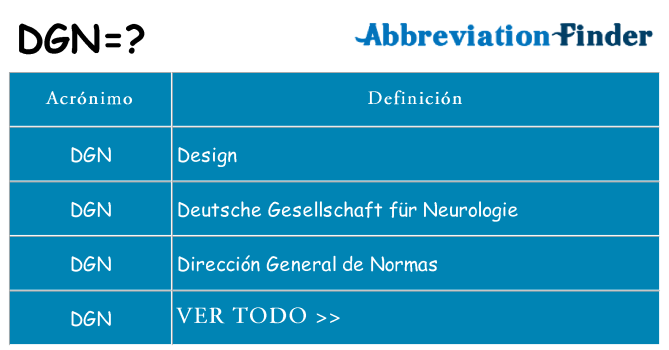 ¿Qué quiere decir dgn