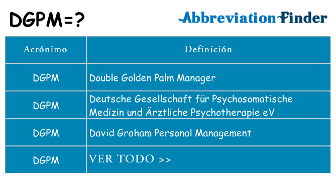 ¿Qué quiere decir dgpm