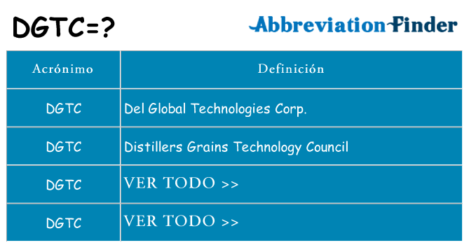¿Qué quiere decir dgtc