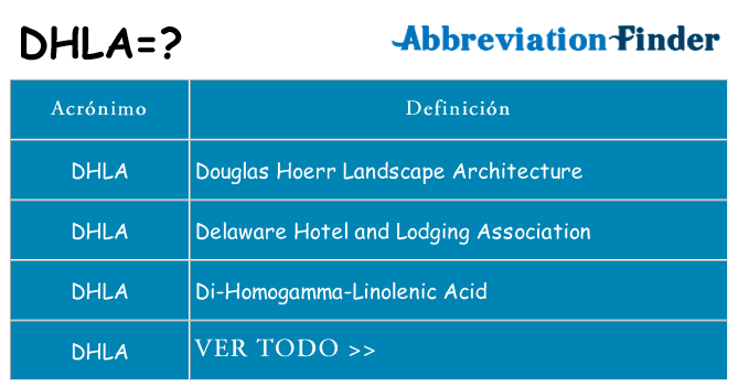 ¿Qué quiere decir dhla