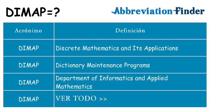 ¿Qué quiere decir dimap