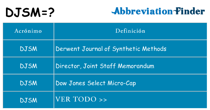 ¿Qué quiere decir djsm
