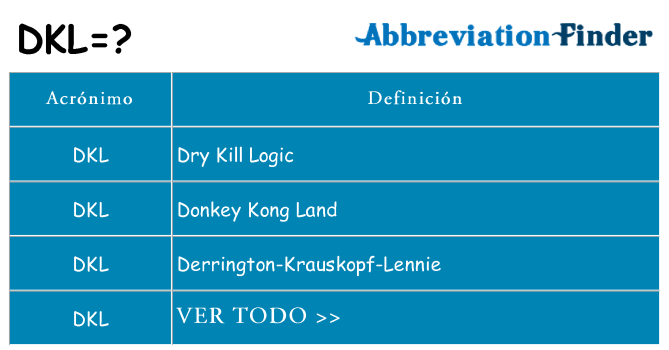 ¿Qué quiere decir dkl