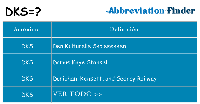 ¿Qué quiere decir dks