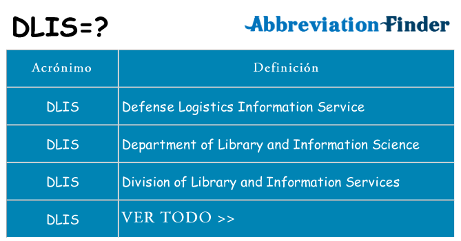 ¿Qué quiere decir dlis