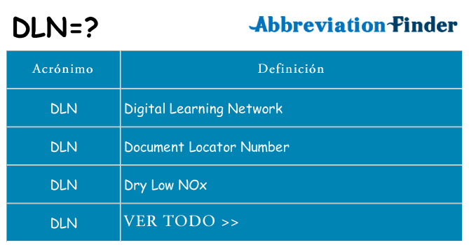 ¿Qué quiere decir dln