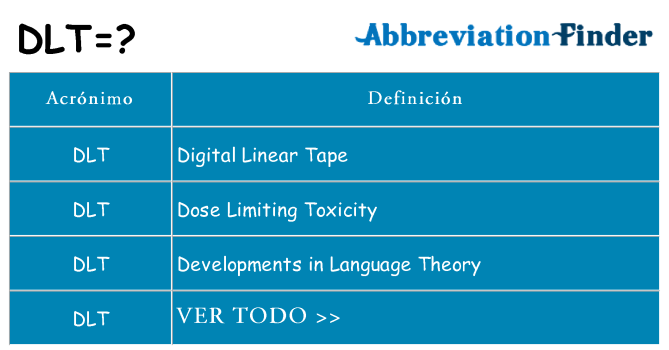 ¿Qué quiere decir dlt