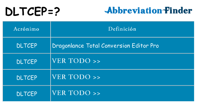 ¿Qué quiere decir dltcep