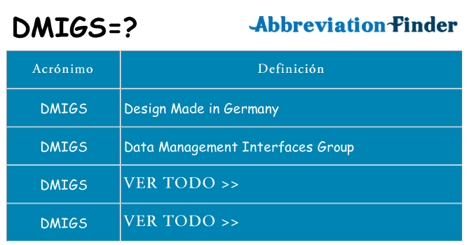 ¿Qué quiere decir dmigs