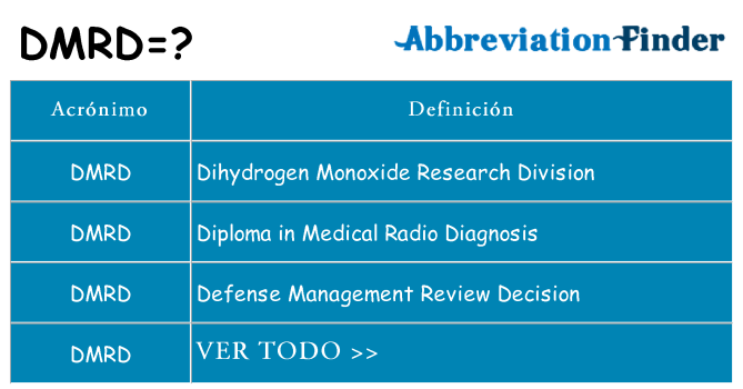 ¿Qué quiere decir dmrd