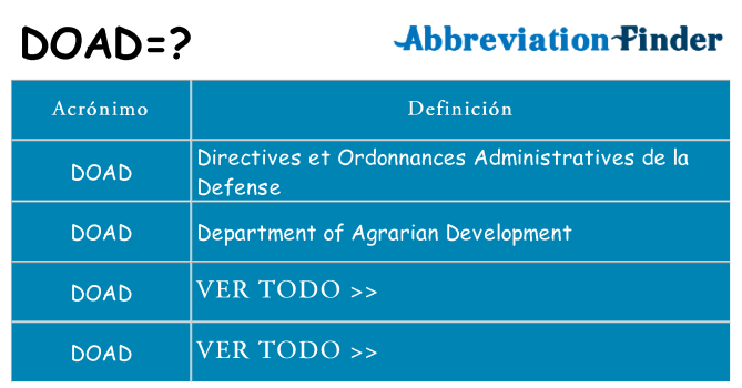 ¿Qué quiere decir doad