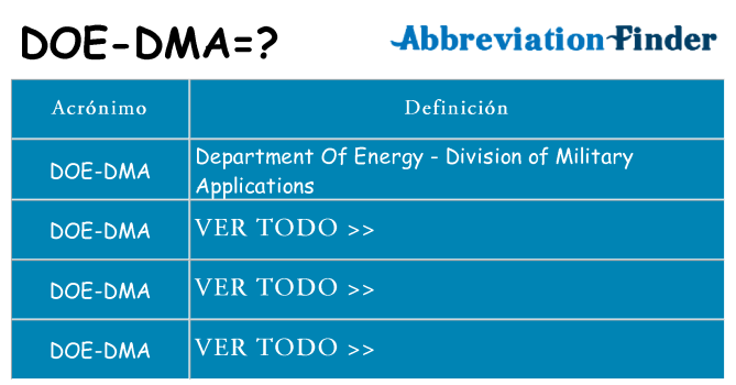 ¿Qué quiere decir doe-dma