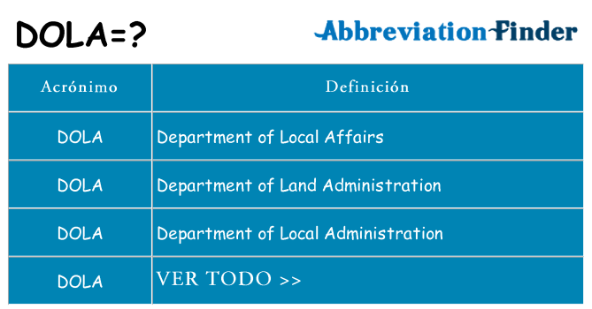 ¿Qué quiere decir dola
