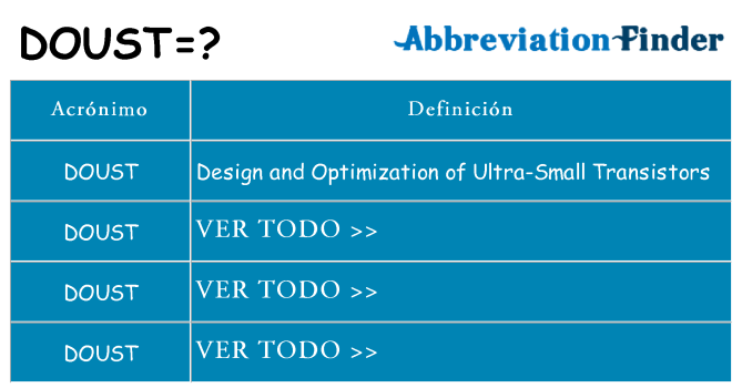 ¿Qué quiere decir doust