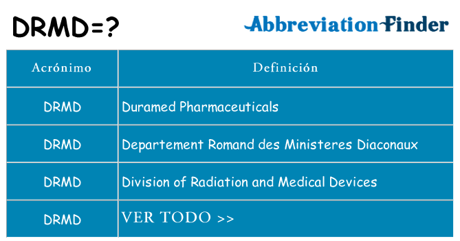 ¿Qué quiere decir drmd