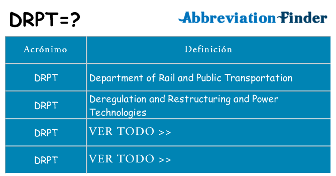 ¿Qué quiere decir drpt