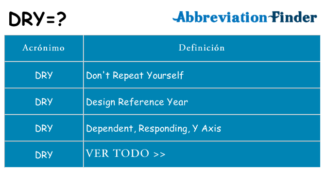¿Qué quiere decir dry