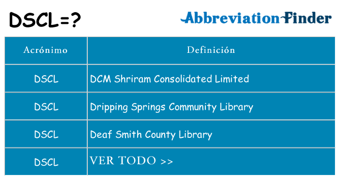 ¿Qué quiere decir dscl