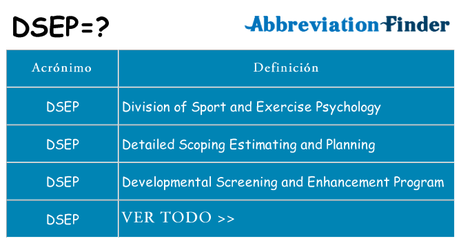 ¿Qué quiere decir dsep