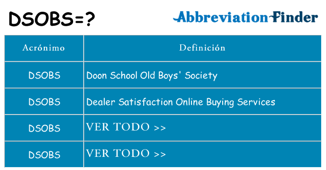 ¿Qué quiere decir dsobs