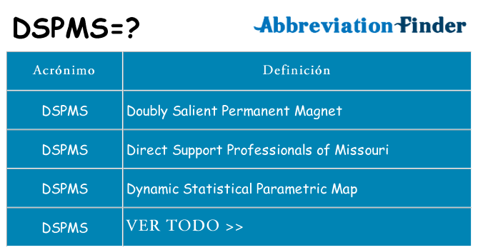 ¿Qué quiere decir dspms