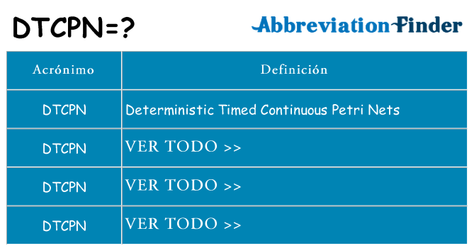 ¿Qué quiere decir dtcpn