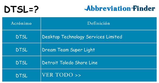 ¿Qué quiere decir dtsl